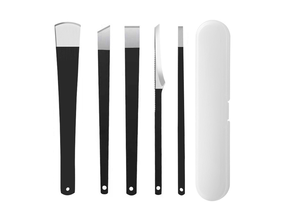 Rebe-set Herramientas De Manicuría Y Pedicuría Profesional Para Eliminar Callos De Pies Con Cuchillo De Acero Inoxidable Como Se Muestra