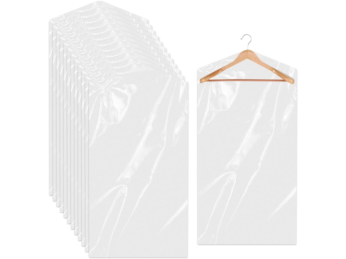 20 fundas para ropa, bolsas de plástico transparente a prueba de polvo para almacenamiento en el hogar de Digitallab (60 x 90 cm)