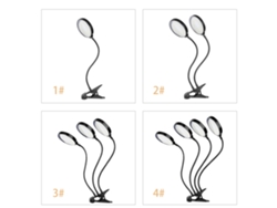 Lámpara de cultivo USB 2026 para plantas, 234 LED, espectro completo, con clip de escritorio, 5 niveles ajustables y temporizador de 4/8/12 horas.