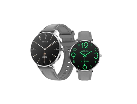 CHRONUS T8Pro Smartwatch 1.32 AMOLED ultrafino de acero, llamada Bluetooth y monitor de salud (Gris)