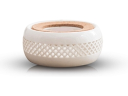 Calentador de tetera de cerámica, calentador de luz de té blanco, diseño de tetera de vidrio, base calentadora de tetera Nicecee (13,5-6 cm)