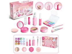 Maquillaje infantil para niñas, set de 10 piezas de maquillaje falso para niñas, caja de maquillaje rosa, regalos para niños, accesorios de lujo