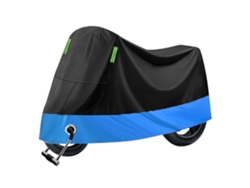 Funda Para Motocicleta Multifuncional Impermeable Y Resistente Al Viento Incluye 2 Tiras Reflectantes L/220x95x110cm Azul Gertiz