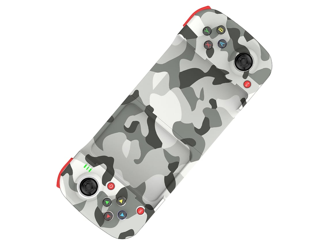 Mando inalámbrico escalable para juegos móviles Android e iOS. Joystick escalable con diseño de camuflaje. Stelasplen