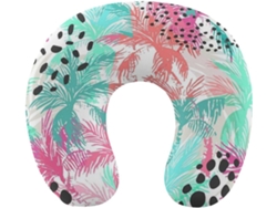 Almohada Viaje Palmeras Coloridas Espuma Viscoelástica Viscoelástica Fácil Relajación Cómodos