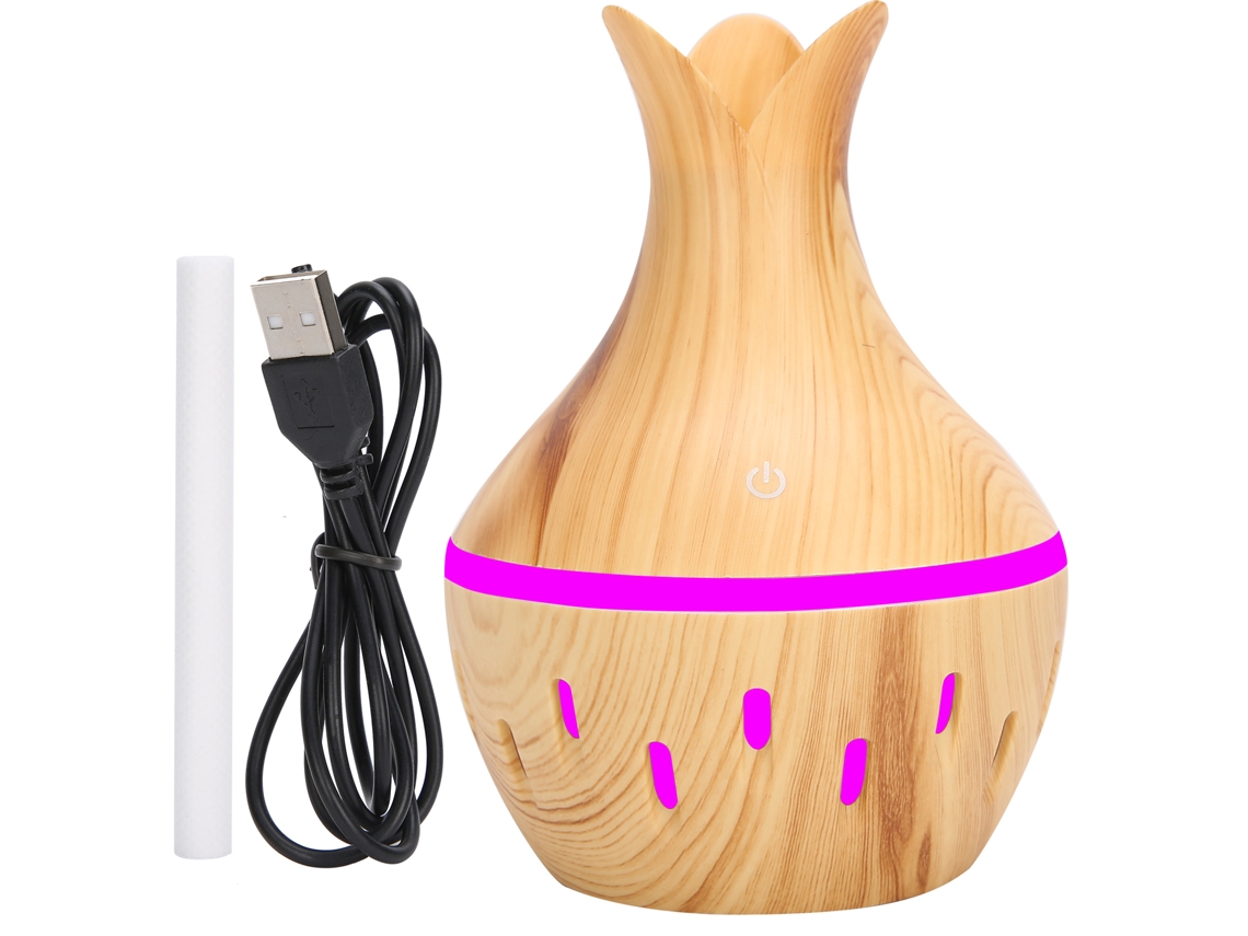 Humidificador De Aire Usb Mini De 300ml Para Escritorio Y Difusor De Aromaterapia Con Luz Nocturna