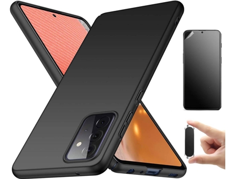 Kit Carcasa, Protector Y Soporte Samsung A72 5G Ultimatte Turtleshell Negro