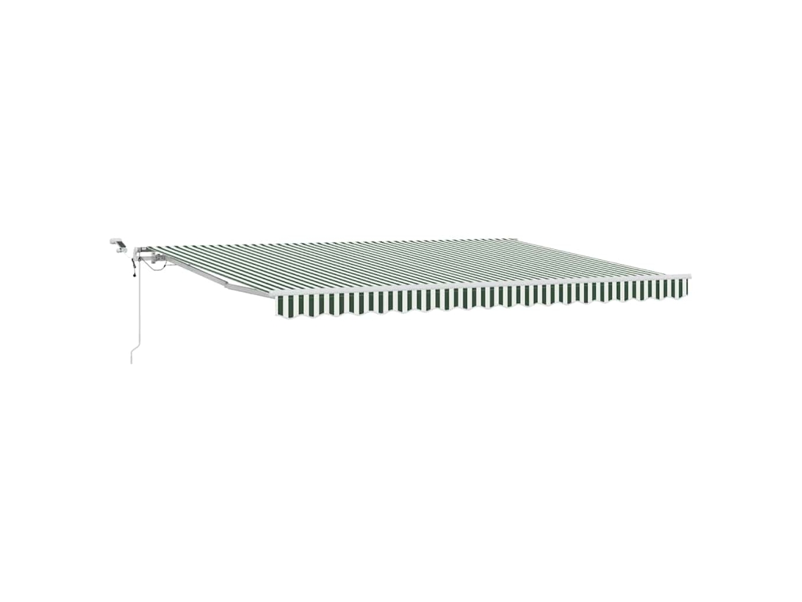 Maison Exclusive - Toldo Retráctil Verde Y 450 X 300 Cm Poliéster Y Metal