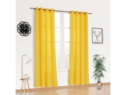 Cortina de Tela Premium Amarilla 140 x 260 cm - Individual