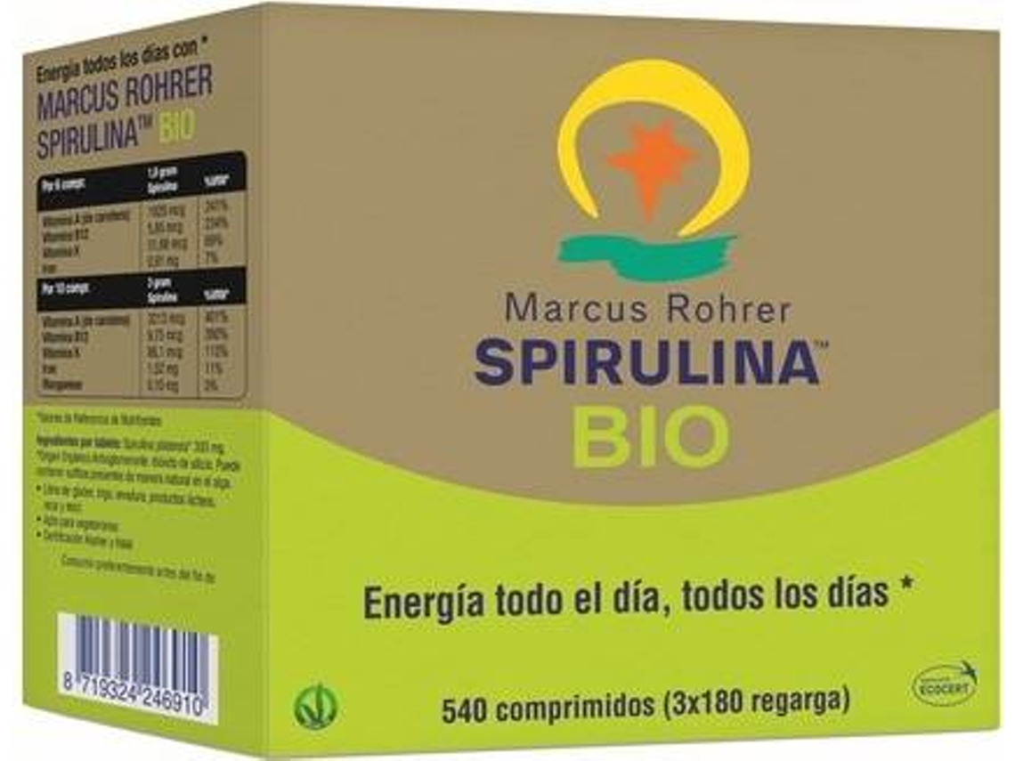 Complemento Alimentar MARCUS ROHRER Espirulina Bio (540 comprimidos)