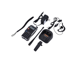 Transceptor de comunicaciones con pantalla LCD y linterna.