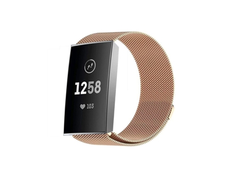Correa Milanese Loop para Fitbit by Google Charge 3 Rose Gold