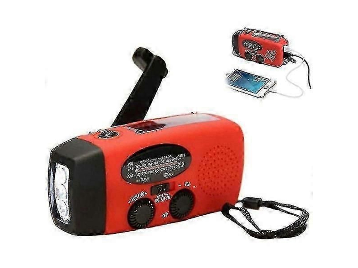 Rádio Recarregável, Rádio De Emergência Portátil Com Energia Solar E Bateria De 2000 Mah.