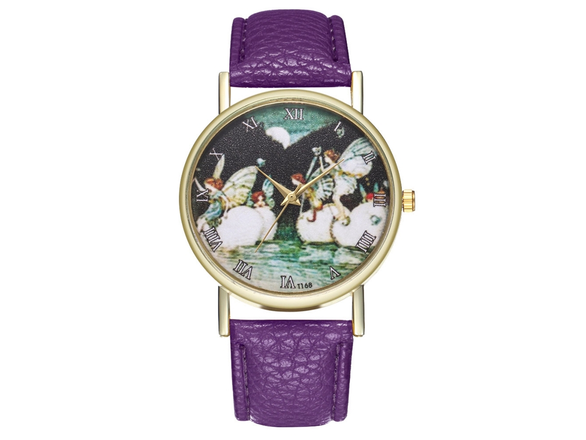 Reloj De Pulsera De Cuarzo Para Mujer Zhoulianfa, Estilo Moderno Para Estudiantes, Color Morado.