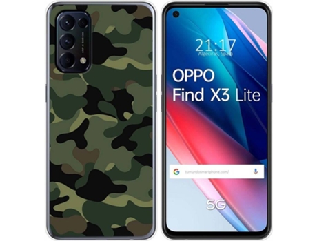 Carcasa Oppo Find X3 Lite TUMUNDOSMARTPHONE Camuflaje Multicolor