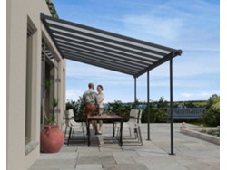 CANOPIA Sierra Pérgola Cubierta para Terraza Aluminio 3X5,46 m Gris