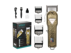 Cortapelos eléctrico de alta potencia con pantalla digital, cabezal para cabello texturizado con pomada. MDUG (dorado)
