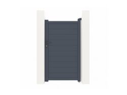 Puerta peatonal gris EIGER 1m H.180cm