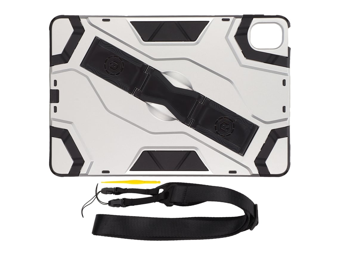 Capa Para Tablet Mi Pad 5 Ultra Fina Resistente A Impactos Com Cinto De Ombro E Pulseira Prata
