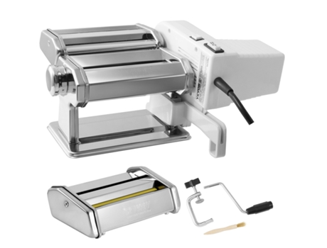 VEVOR Máquina Eléctrica para Hacer Fideos 9 Ajustes de Grosor Rodillo y Cortador de Acero Inoxidable para Pasta Kit de Cocina