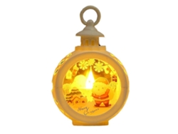 Suministros De Decoración Navideña Luz Led Redonda Pequeña Portátil