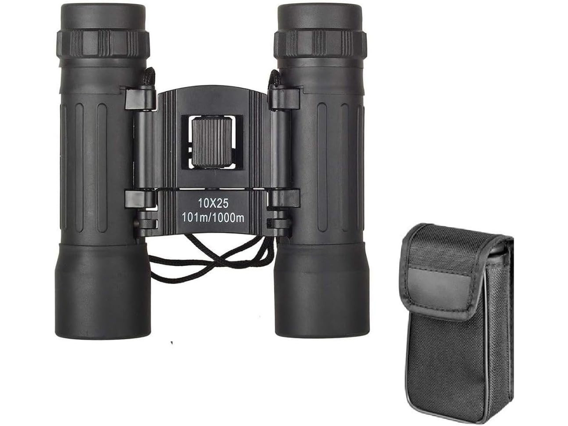 Prismaticos pequeños Binoculares Mini Zoom 10x25 Vision. 100m/1000m Compactos de Bolsillo Ligeros para Viajes, Caza, Deporte COSHANO