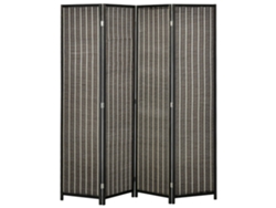 Paravente Bambú 4 Piezas 180x180cm Marrón Plegable Para Salón