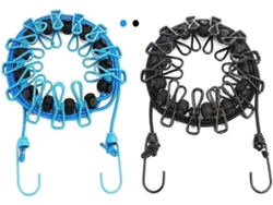 Línea De Secado Para Camping De 2 Paquetes Con 12 Pinzas Portátil Accesorio Para Viaje Outdoor Secador De Ropa