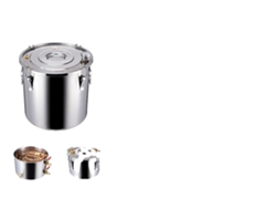 Destilador de alcohol, acero inoxidable, termómetro de doble pantalla, DTDB 10L Utubocobre OEM
