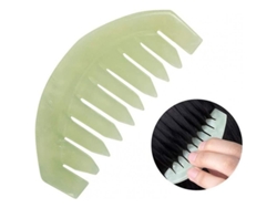 Dan26-peine De Masaje De Jade Natural Para Cuidado Capilar Y Corporal Con Puntos De Acupuntura Ebw