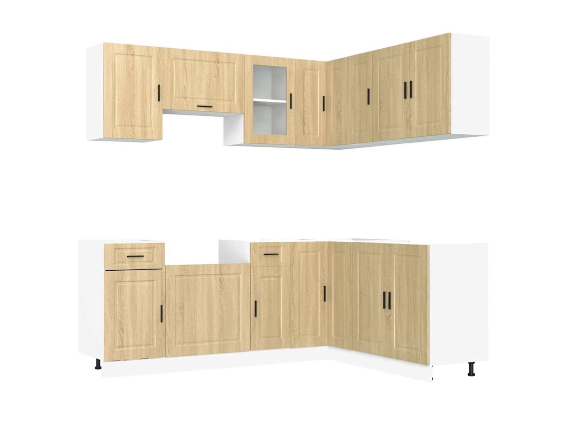 Juego de 11 gabinetes de cocina de roble Sonoma EXCLUSIVO DE MAISON