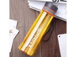 Botella de agua hermética, libre de BPA, con asa, personalizada (naranja)