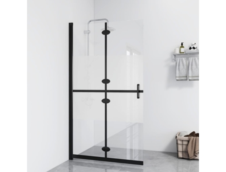 vidaXL Mampara de ducha plegable vidrio ESG medio esmerilado 120x190cm