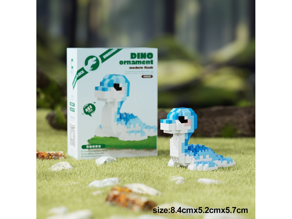 Bloques de construcción de dinosaurios en miniatura, juguete educativo para armar, MDUG