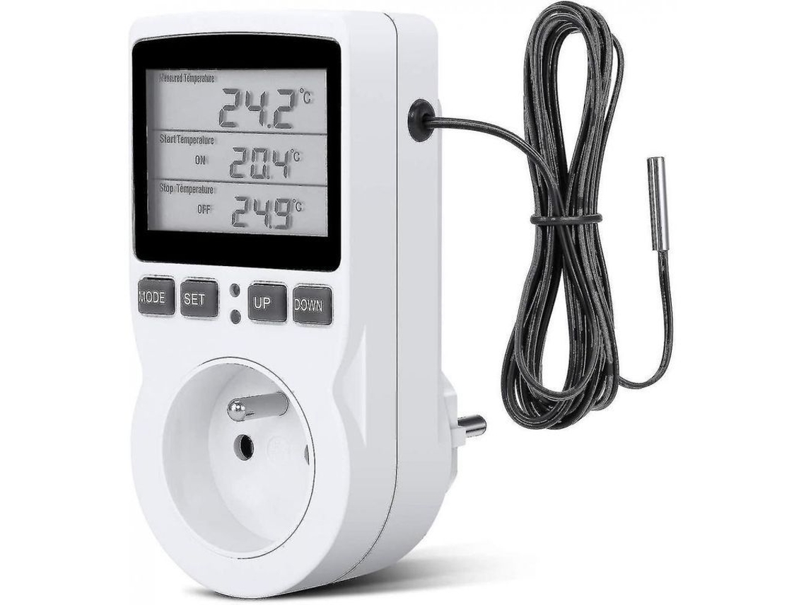 Controlador De Temperatura Digital Lcd Con Enchufe, 230v Para Invernadero Granja Y Hogar
