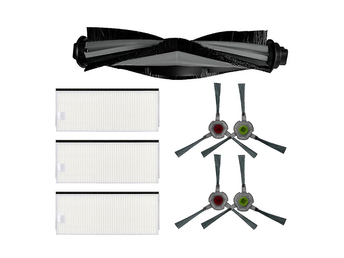 Filtro de cepillo lateral compatible con aspiradoras Ecovacs Deebot Ozmo U2/Dgn22