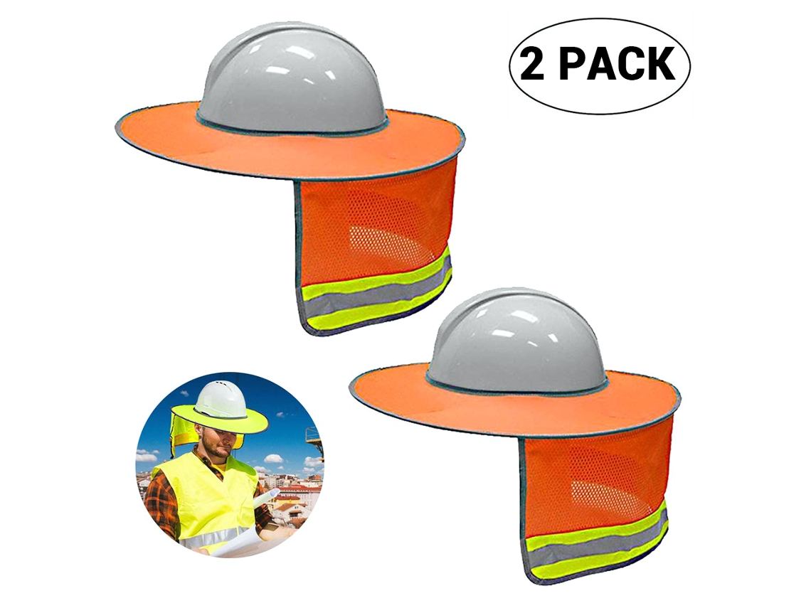 Protectores Solares Para Casco De Seguridad, Ala Completa, Malla Para El Cuello, Parasol, Cascos Reflectantes De Alta Visibilidad.