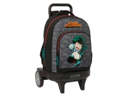 Mochila Escolar Con Ruedas My Hero Academia Negro 33 X 45 X 22 Cm