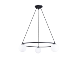 Candelabros Yoli de acero/vidrio negro 98x65x65cm SOLLUX LIGHTING
