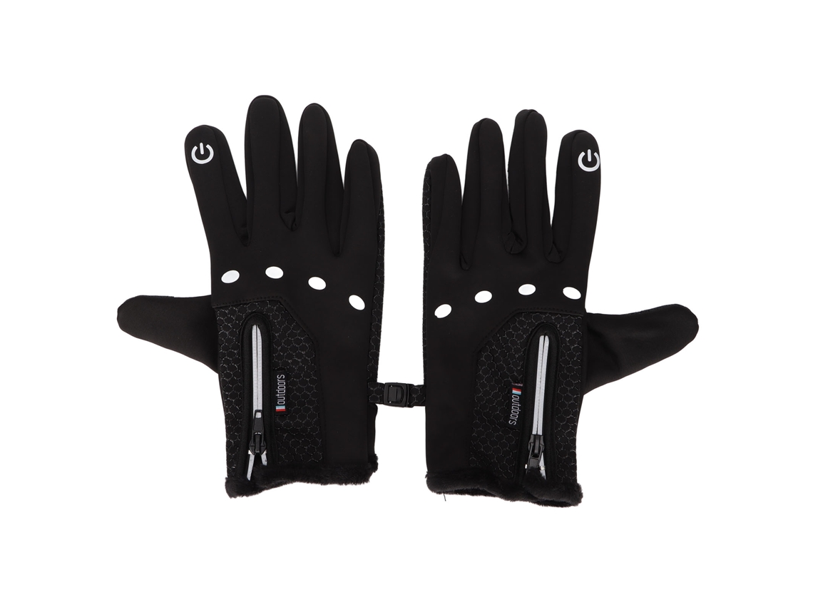 Guantes antifrío y térmicos con forro polar y malla táctica de tres dedos. EOOCOO
