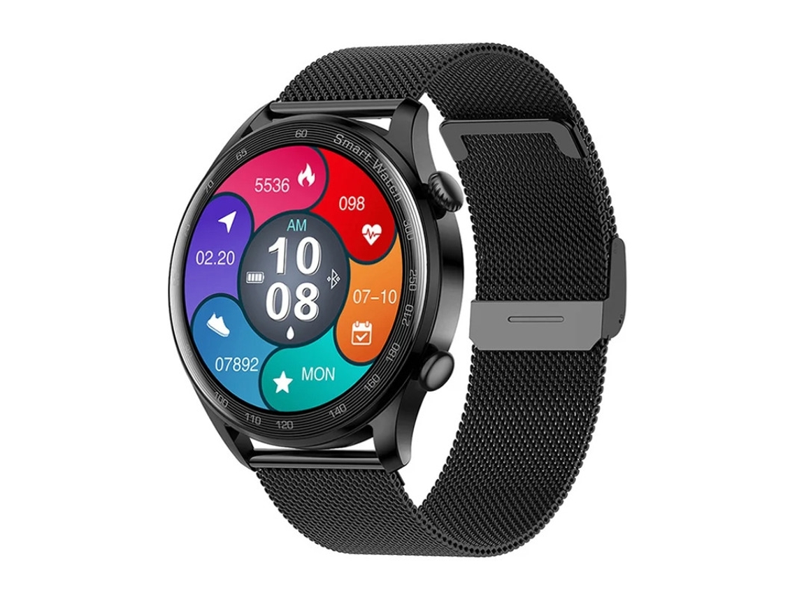 Reloj inteligente con control de la frecuencia cardíaca, presión arterial, contador de pasos, llamadas Bluetooth y notificaciones de mensajes P Yizhood
