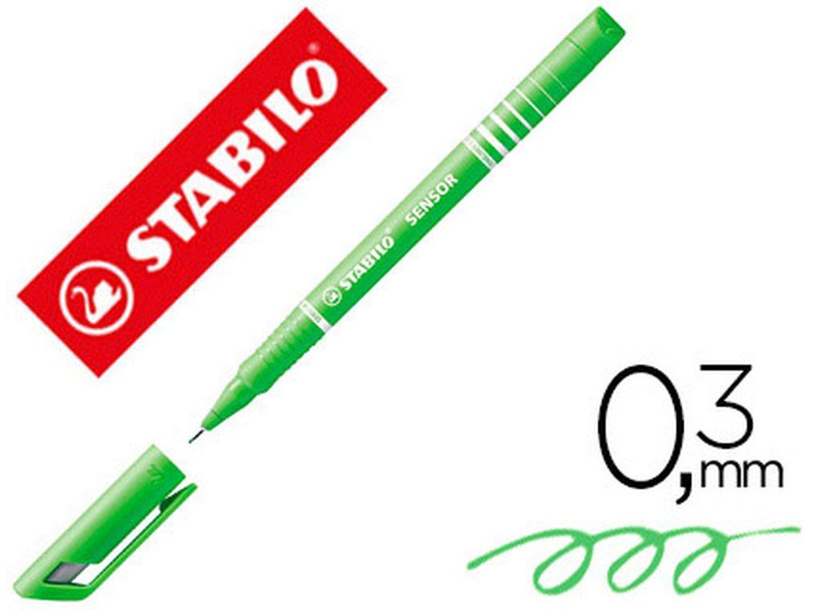 Marcador Stabilo Sensor Ponta de Fibra 0.3mm Verde Folha0