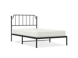 Maison Exclusive - Estructura Cama Sin Colchón Con Cabecero Metal Negro 107x203 Cm