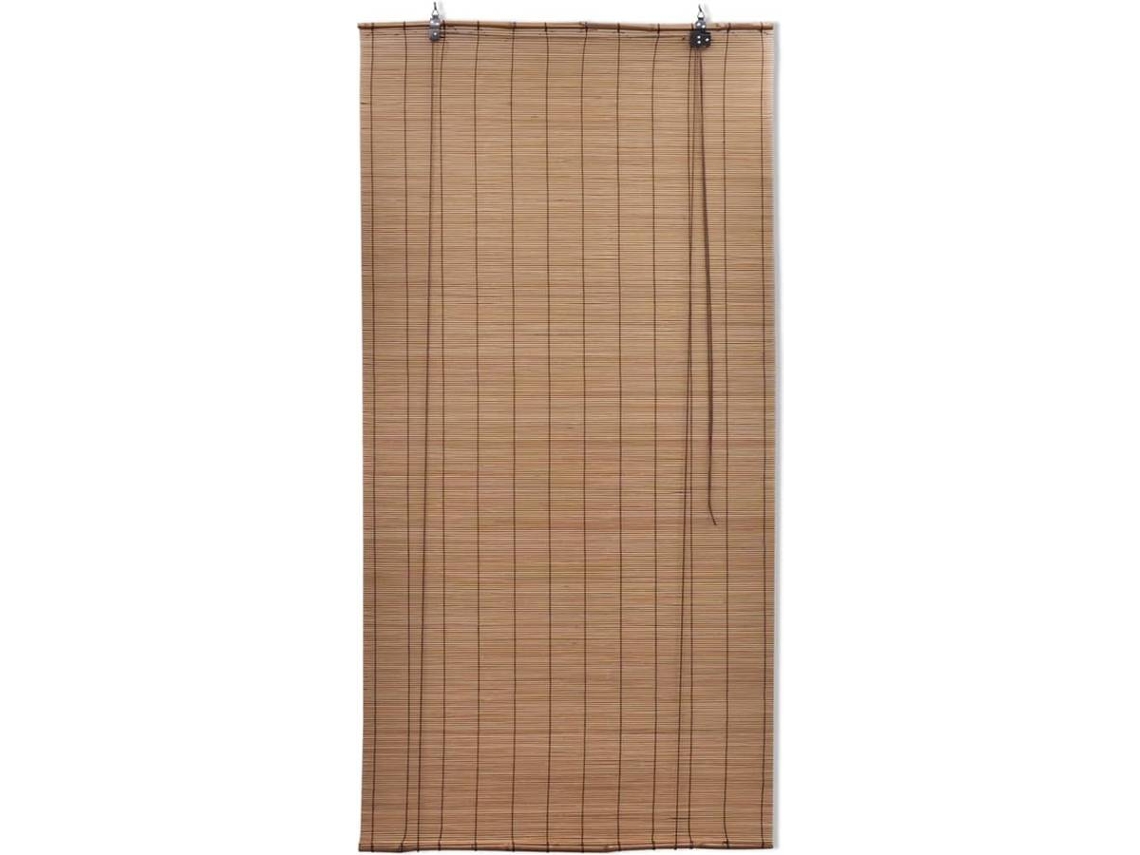 Persiana enrollable de bambú color natural 80x220 cm vidaXL