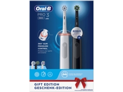 Cepillo de Dientes Eléctrico ORAL B Pro 3 3900 Duo Negro y Blanco