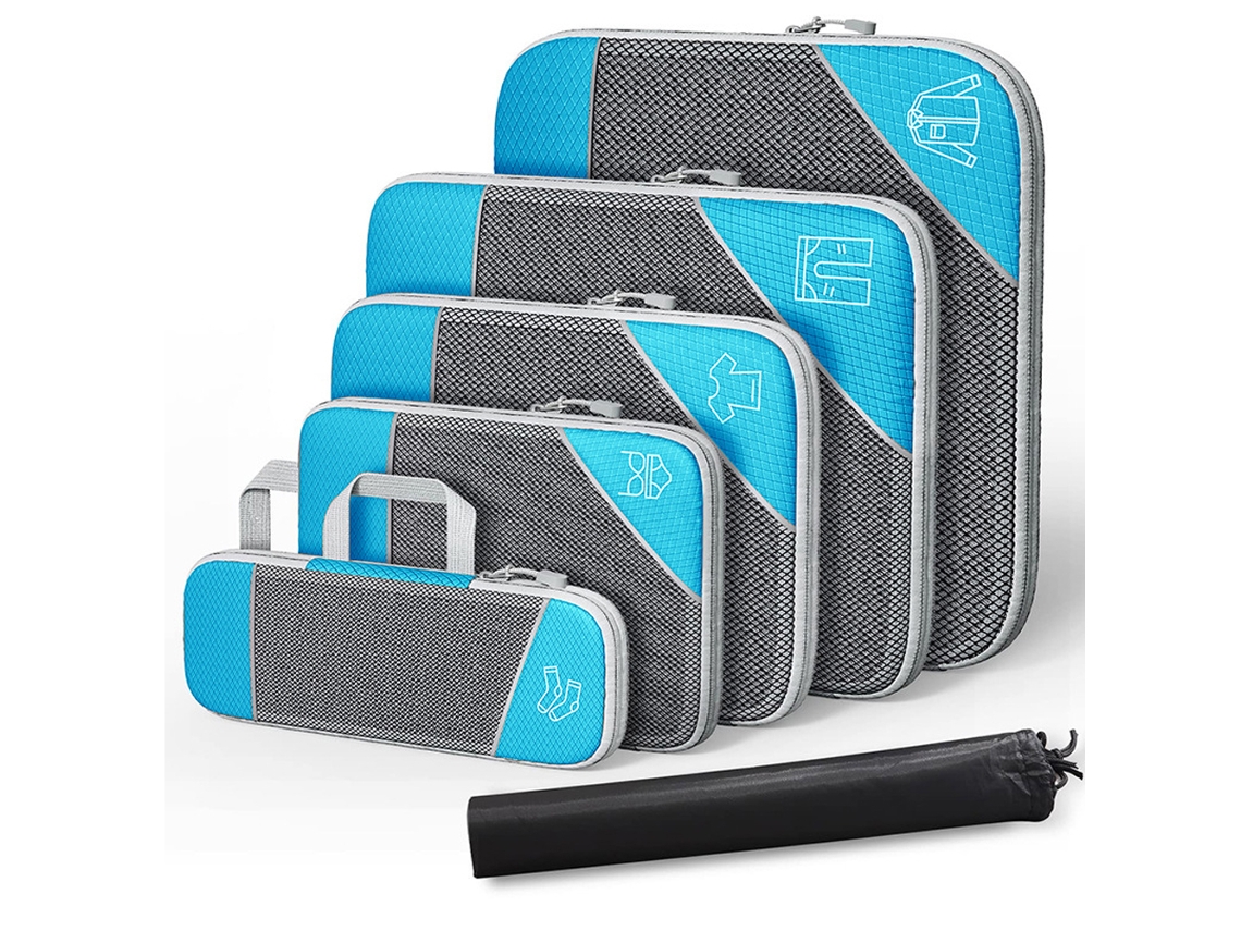 Caja de Almacenaje Plegables Nailon Viaje RNEMITERY Nylon Azul (35x45x6cm)