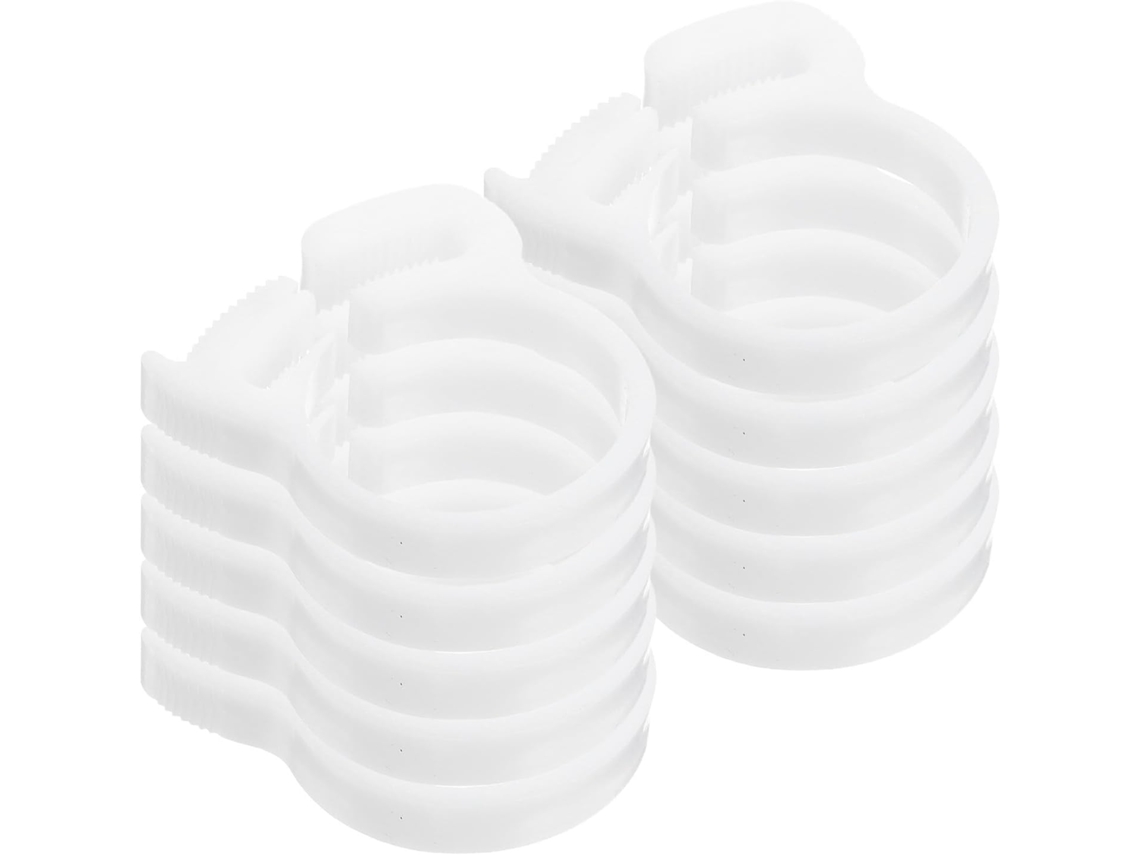 Te, 20 Abrazaderas De Manguera De Plástico Con Trinquete, Resistentes, Para Tuberías De Riego Y Plantas.