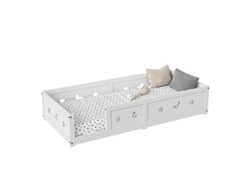 Cama baja, diseño Montessori, características de seguridad, A1-a, 140x200cm