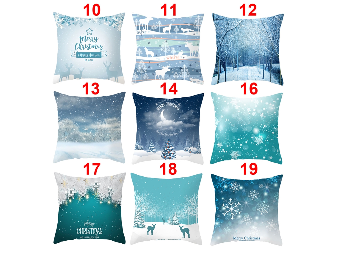 Serie Navideña Nieve Funda de Almohada