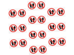 Juego De 20 Pegatinas De Seguridad, Señales Adhesivas, Prohibido Caminar, Para Taller.